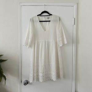 Madewell Eyelet Lattice Dress Size 12